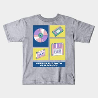 Keepin' The Data Old School (Retro Pink) | Geek Data Retro Design Kids T-Shirt